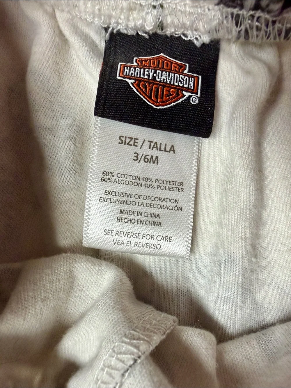 Harley-Davidson Orange & White Kids Motorcycle Pajama Set baby set